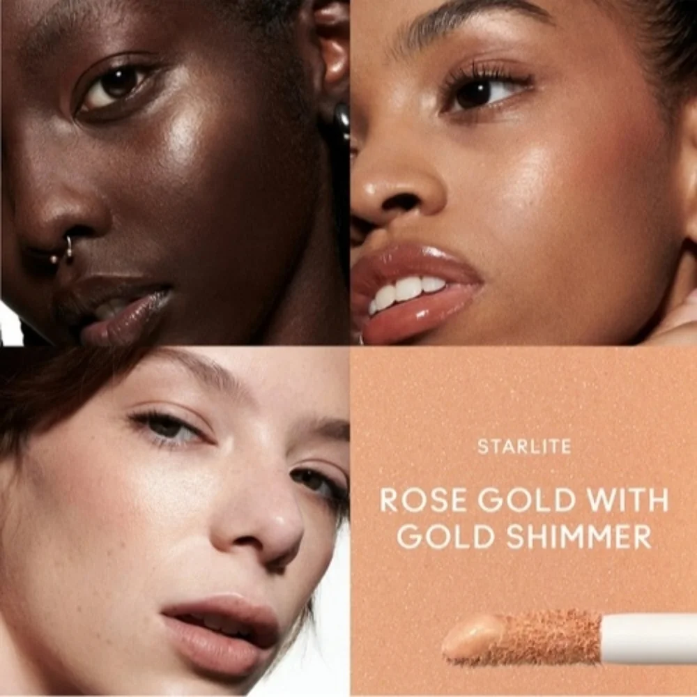 MAC COSMETICS Strobe Bleam Liquid Blush In Starlite - Rose Gold & Gold Shimmer